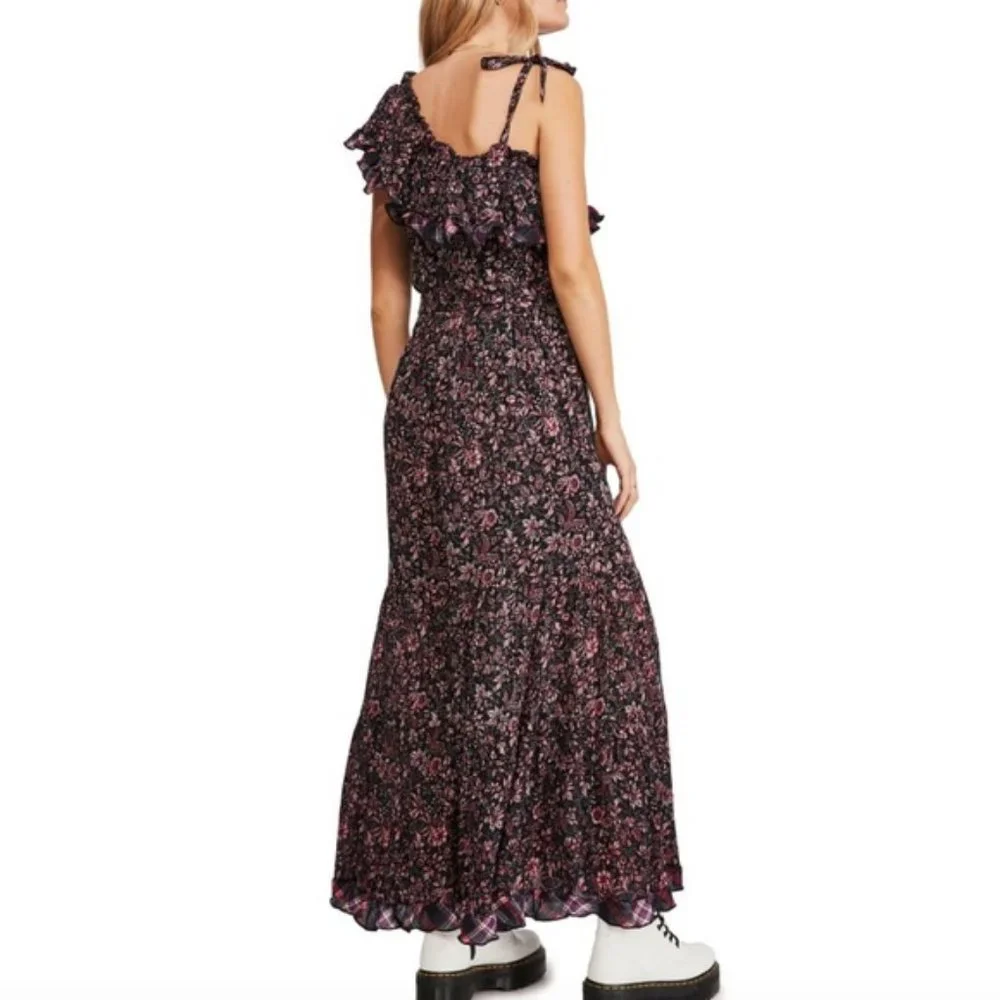 Free People What About Love Ruffle Maxi Dress